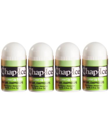 Lot of 4 Oralabs Chap Ice Kiwi Lime Lip Balm Mini Cute Bonus Pack