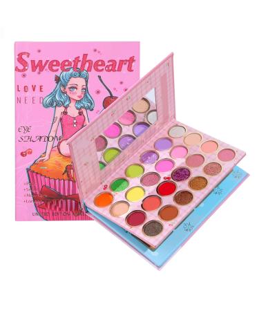 32 Colors Eye Shadow Palette Makeup Easy Coloring Pearlescent Matte Eyeshadow Pallet Highlighter Makeup Set for Girl