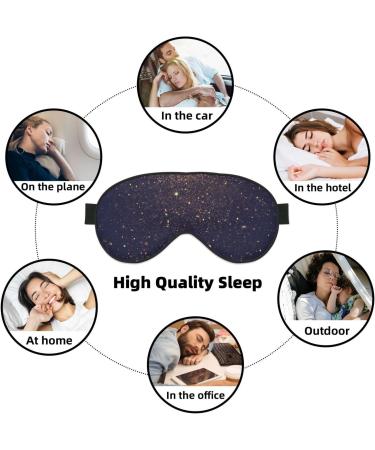 Gold Black Glitter Sleep Eye Mask | Soft Blindfold for Travel & Night Sleeping - Buy Online on GoSupps.com