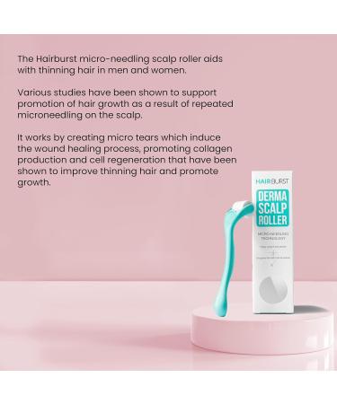 Hair Burst 0.25mm Microneedling Roller for Hair Growth - Stimulates Scalp, Boosts Collagen - Ideal for Women & Men with Thinning Hair - Buy Online on GoSupps.com