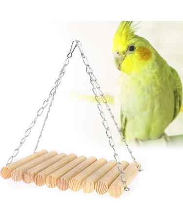 Swing Squirrels Swing Parrots-13 * 20cm Wooden Natural Stripe Round Log Parrots Hanging Swing for Chinchilla Squirrels - Buy Online on GoSupps.com