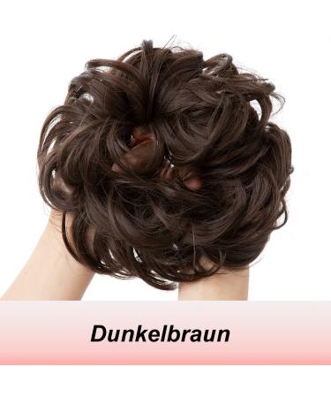 JJStar Large Dark Brown Hair Part with Rubber Band | Hair Ties for Updos & Messy Buns - Perfect for Women & Girls - Buy Online on GoSupps.com
