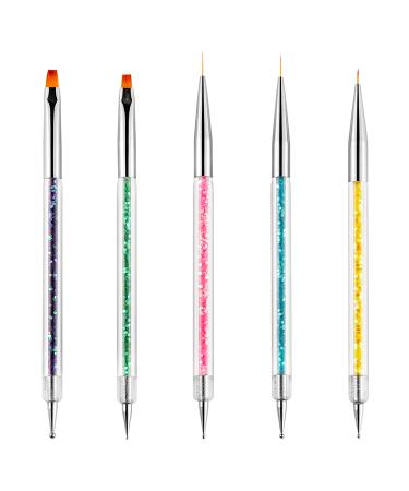 Kare & Kind 5x NailArt brush pencils with double ends - acrylic nail styling brush and icing on the cake - design paint - do home workers do -it -yourselfers monitor use.