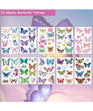 100 Styles Butterfly Temporary Tattoos for Girls & Women - Perfect Party Favors for Kids - Hohamn - Buy Online on GoSupps.com