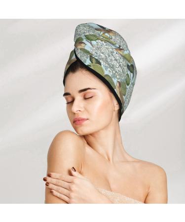 Hydrangea Microfiber Hair Towel - Super Absorbent Coral Velvet Wrap for Long Curly & Thick Hair - Buy Online on GoSupps.com