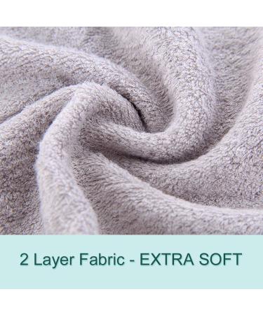 Luxury Bamboo Facial Washcloths | Hypoallergenic Makeup Remover Cloth | Reusable Cleansing Cloth for Sensitive Skin | 10x10 Grey and White - Buy Online on GoSupps.com