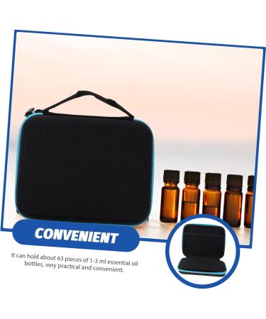 Coheali Storage Box for Essential Oils & Nail Polish - Travel Carrier Bag 21.5x17cm Blue - Buy Online on GoSupps.com