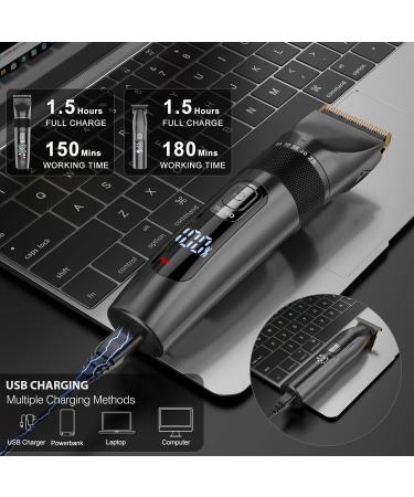 Professional Hair Clipper Kit - Cordless T-Blade Trimmer for Men | Barber Hair Cutting & Grooming Tools - International Shipping Available - Buy Online on GoSupps.com