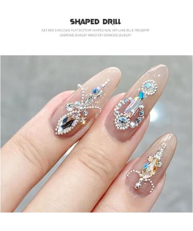 FEIlei Clear Glass Crystal Nail Rhinestones 3D Nail Gems Nail Diamond Mixed Nail Stones - Buy Online on GoSupps.com