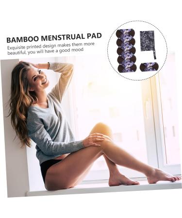 Washable Aunt Towel Pad - Reusable Menstrual & Nursing Pads - Organic Bamboo Cloth - Pack of 7 - Buy Online on GoSupps.com