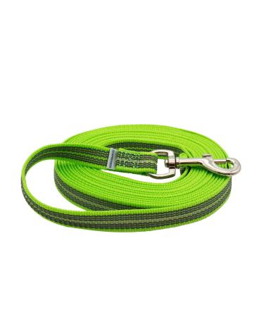 Rubberized leash without hand loop - green 750 cm (7.5 m) 750 cm green