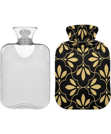 NAANLE Hot Water Bottle with Lid - Flower-Transparent Heat Bottle for Pain Relief & Therapy - 1L Back Hand Foot Warmer - Buy Online on GoSupps.com