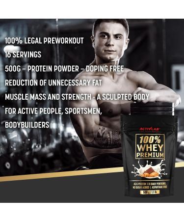 Activlab 100% Whey Premium 500g - 16 Portions Whey Protein Powder - Muscle Building Low Sugar Low Fat - Peanut Butter Chocolate Flavor - Boost BCAA & Glutamine - Buy Online on GoSupps.com
