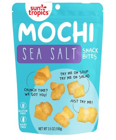 Sun Tropics Mochi Snack Bites Sea Salt 3.5 oz (6 Pack) Gluten Free No MSG Added Dairy Free Crunchy Snack Sea Salt 3.5 Ounce (Pack of 6) - Buy Online on GoSupps.com
