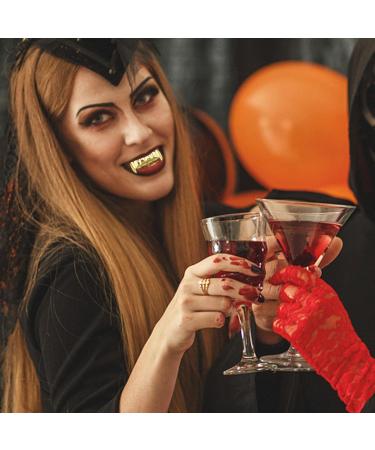 18k Gold Plated Teeth - Shiny 6 Teeth Top and 6 Bottom Set Mouth - Gold Grills for Your Teeth | Rapper Costume Teeth Accessories for Men and Women A: Golden fangs - Buy Online on GoSupps.com