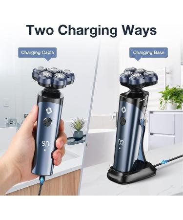 Buy Waterproof Electric Razor for Men - 5D Portable Magnetic Shaver | Cordless & Rechargeable Wet & Dry Use - Buy Online on GoSupps.com