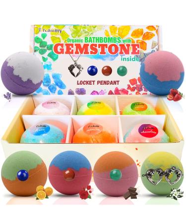 Pack of 6 Bath Bombs for Girls Women with Surprise Inside. 3 Gemstones and 1 Locket Inside 4 Random Bath Bombs. Bath Bubbles spa Gift Set for Girls Women. - Buy Online on GoSupps.com
