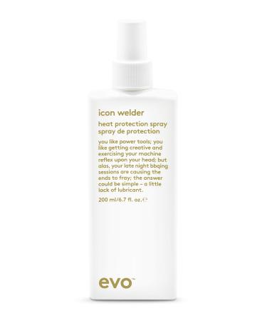 EVO Icon Welder Heat Protection Spray - Leave-In Heat Protectant - Provides Style Support & Adds Shine 6.8 Fl Oz