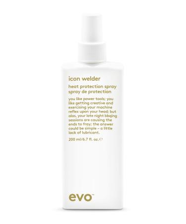 EVO Icon Welder Heat Protection Spray - Leave-In Heat Protectant - Provides Style Support & Adds Shine 6.8 Fl Oz - Buy Online on GoSupps.com