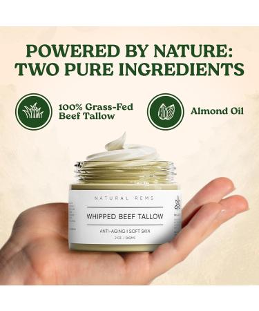 Beef Tallow Moisturizing Balm for Dry & Sensitive Skin - Deep Hydration & Healthy Complexion - Essential Skincare with Almond Oil - Buy Online on GoSupps.com