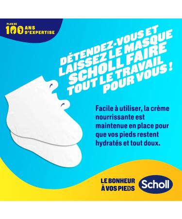 Scholl Nourishing Foot Masks - Pack of 4 pairs - Softer feet in just one application - Formulated with manuka oil urea and shea butter for intense hydration - Buy Online on GoSupps.com