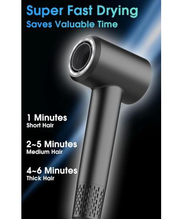 LKV Hair Dryer High-Speed Ionic Hairdryer 57dB Low Noise Travel Hairdryers for Women and Men Fast Drying Brushless Motor 200 Million Professional Negative Ionic Hairdryer Hair Dryers & Accessories Gray - Buy Online on GoSupps.com