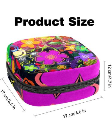 Buy Abstract Floral Decorative Storage Bag for Menstrual Pads & Cups Perfect for Teens | International Shipping Available - Buy Online on GoSupps.com