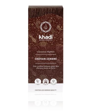 Khadi Ash Brown Plant Hair Color - 100% Vegan Natural & Chemical-Free Hair Dye for Matt & Medium Ash Brown | 100g Pack - Buy Online on GoSupps.com