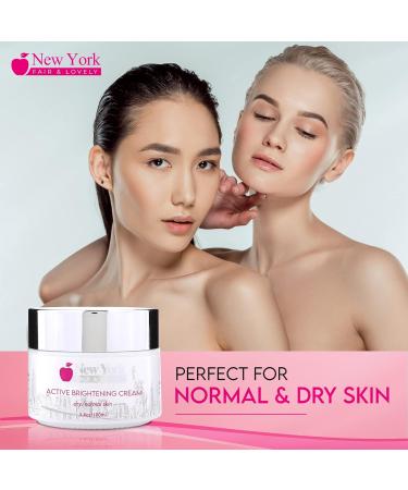 New York Fair & Lovely Active Brightening Cream - 100ml / 3.4 fl oz - For: Face Body Neck Knees Hands Armpit - Buy Online on GoSupps.com