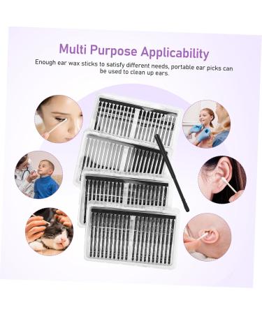 WRITWAA 200Pcs Disposable Ear Cleaning Swabs Safe Ear Wax Removal Sticks for Adults Comfortable Touch Water Based Head for Ear Wax Cleansing - Buy Online on GoSupps.com
