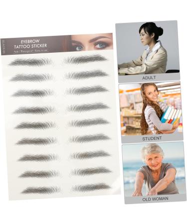 Balacoo 60 Pcs Eyebrow Stickers Make up Kit Fake Eyebrows Temporary Brow Tattoos Black Eyebrow Bionic 3d - Buy Online on GoSupps.com