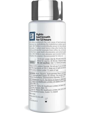  CB12 CB12 WHITE MOUTHWASH 250ML (Pack of 4) - Buy Online on GoSupps.com