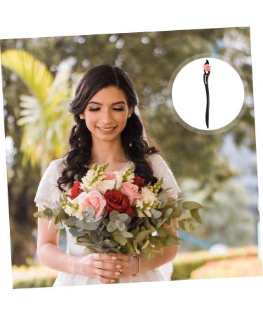 FRCOLOR chopsticks decor hair jewelry hair clips for girls Chinese hair accessories for women hair stick for women flower hair stick long hair chopstick women's Hairpin Ebony Costume - Buy Online on GoSupps.com