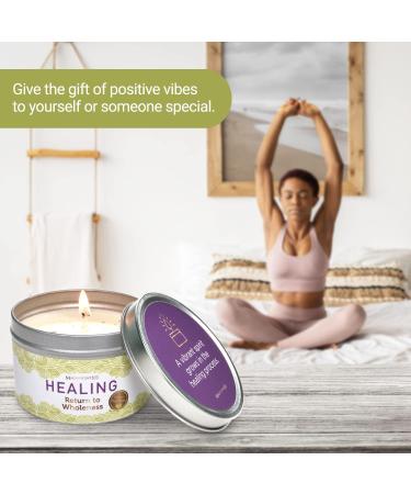 MAGNIFICENT 101 Healing Aromatherapy Candle - Sage Palo Santo Lavender Scent - Natural Soy Wax Tin Candle for Purification and Chakra Healing - Buy Online on GoSupps.com
