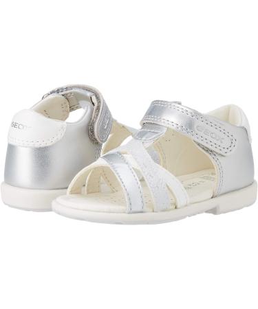 Geox Girl's B Verred B Sandals - 5 UK - Lt Grey White | Lightweight and Breathable - Buy Online on GoSupps.com