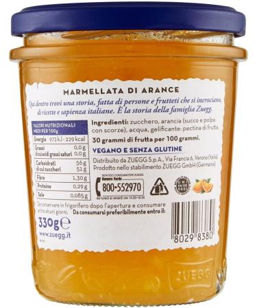 Marmellata Lot of 6 Orange jam - Hand-picked fruits - 330 g - Buy Online on GoSupps.com