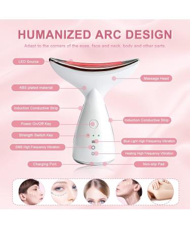 Facial Neck Massager for Skin Care Lifting Massager with 3 Modes Anti Aging Reduced Puffiness Facial Device for Skin Tightening & Lifting - Buy Online on GoSupps.com