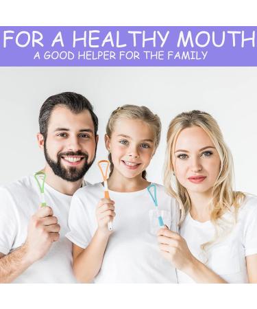 Kasesss 5-Piece Tongue Cleaner Set Plastic Tongue Scrapers in 5 Colors for Adults & Children | Fresh Breath & Bad Breath Fighter - Buy Online on GoSupps.com