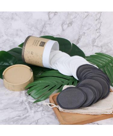 Unimeix Washable Makeup Remover Pads - 20 Reusable Cotton Cushions with Laundry Bag & Bamboo Tube | Eco-Friendly Sustainable Beauty Essentials - Buy Online on GoSupps.com