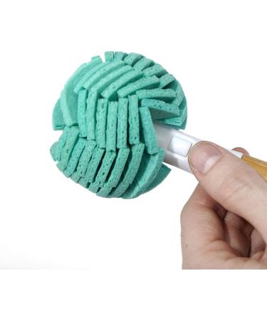 Full Circle Crystal Clear 2.0 Bamboo Handle Glassware Cleaning Sponge - Eco-Friendly & Replaceable - Buy Online on GoSupps.com