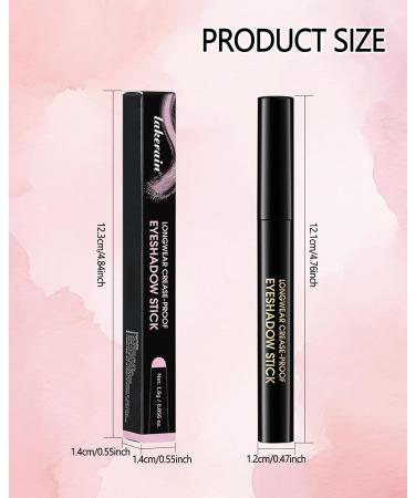  LYSdefeu Shimmer Creamy Eyeshadow Stick Long-Lasting Waterproof Easy Glide Twist-Up Eyeshadow Pencil - Buy Online on GoSupps.com