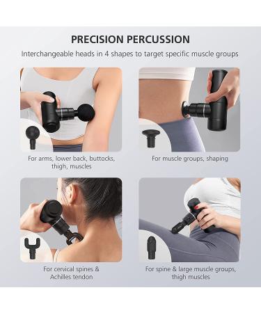 Comfier Mini Massage Gun - Lightweight Portable Deep Tissue Massager for Athletes - USB Charging, Super Quiet - Gifts for Men and Women - Black - Buy Online on GoSupps.com