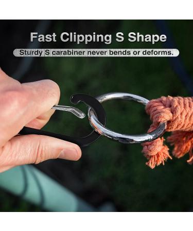 10 PCS Mini Aluminum Carabiner Clips with Key Rings - Ideal for Camping, Traveling, Hiking - D Shape Locking Keychain for Outdoor Adventures - Buy Online on GoSupps.com