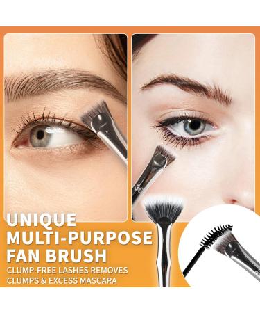 3PCS Mascara Fan Brush Set | INENK Eyelash Separator & Comb for Clump-Free Application | Perfect Eyebrow & Lash Tools for Natural Lift - Buy Online on GoSupps.com