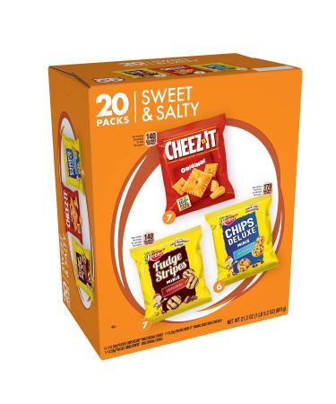 Keebler Sweet & Salty Cookies and Crackers Variety Pack 21.2 Ounce 20 Count