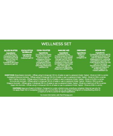 Shop Plant Therapy Wellness Essential Oil Gift Set - 6 Popular Blends for Immunity & Relaxation | International Shipping Available - Buy Online on GoSupps.com