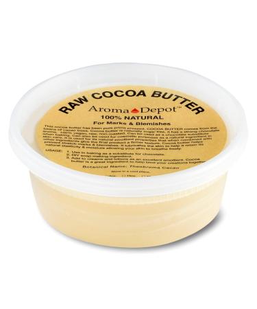 Aroma Depot 8 oz Raw Cocoa Butter Unrefined - 100% Natural Pure for Skin, Body, Hair Care - Reduces Fine Lines, Wrinkles, Eczema, Psoriasis - DIY Body Butter Lotions Creams - 8 Ounce - Buy Online on GoSupps.com