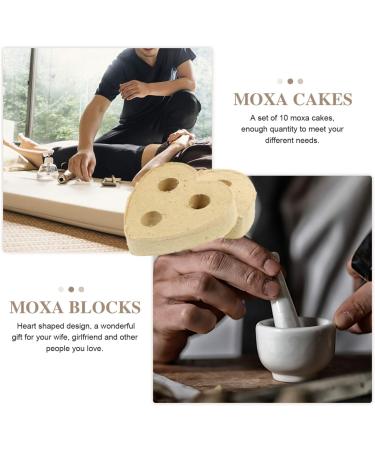 MILISTEN 10pcs Ai Cake Stickers | Heat Therapy Acupuncture Cake | Chinese Moxa Dropshipping | 3x2.8cm - Buy Online on GoSupps.com