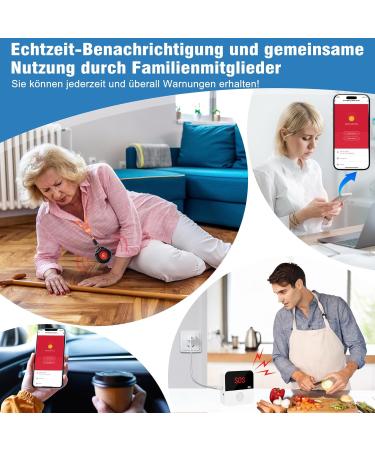 Chunhee Smart Emergency Button for Seniors | Tuya WiFi SOS Alert System - 2 Buttons & 1 Recipient - Ideal for Elderly & Handicapped Care - Buy Online on GoSupps.com