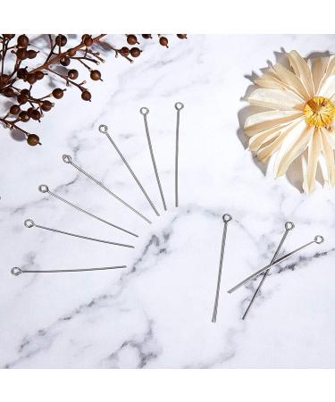 UNICRAFTALE 1000pcs 0.6mm Stainless Steel Eye Pins with Loop - 40mm Long Eye Pins Hooks for Jewelry Making and Crafts | 2mm Hole - Includes Storage Container - Buy Online on GoSupps.com